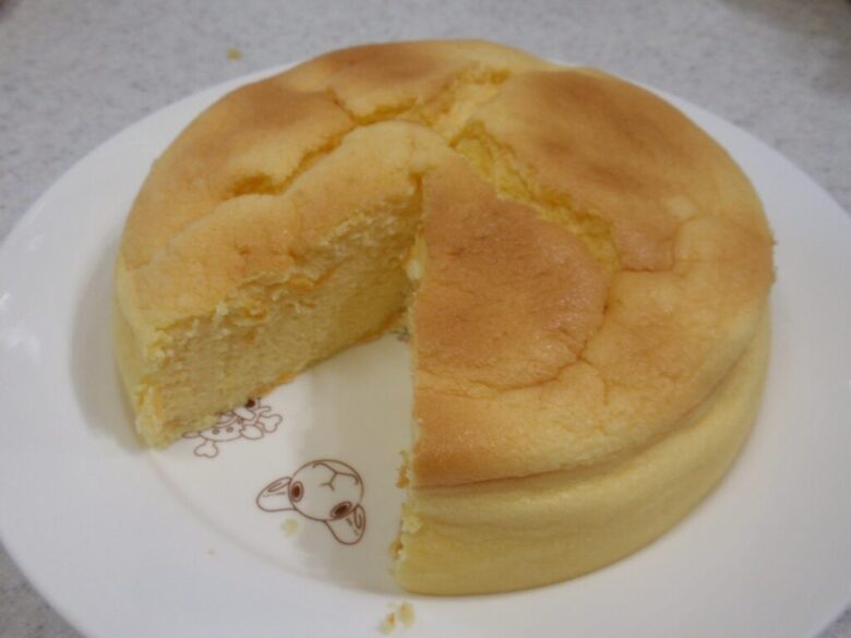 息子の手作りチーズケーキ