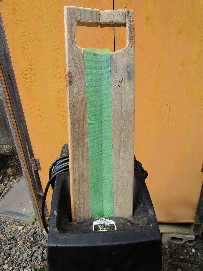 京セラ・ガーデンシュレッダー GS-2010用　押し込み板改良版製作⑫2枚の板の張り合わせ前作業
