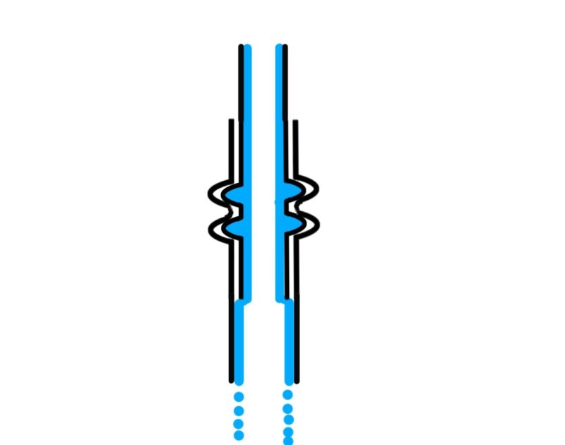エアコンの排水ホースの正しい接続方法のイラスト